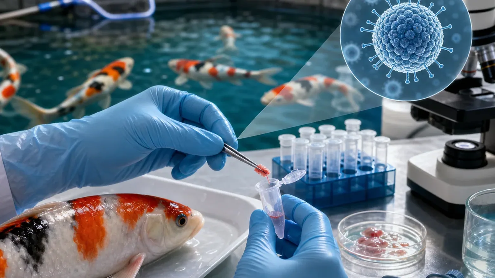 Comment détecter le virus CyHV3 (ou KHV) ?