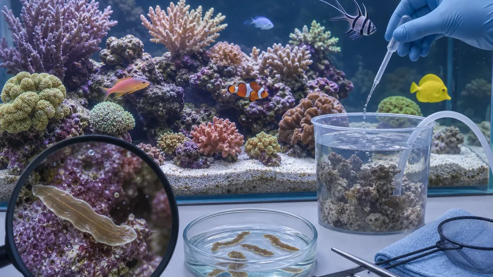 Comment éliminer les planaires nuisibles d'un aquarium récifal ?