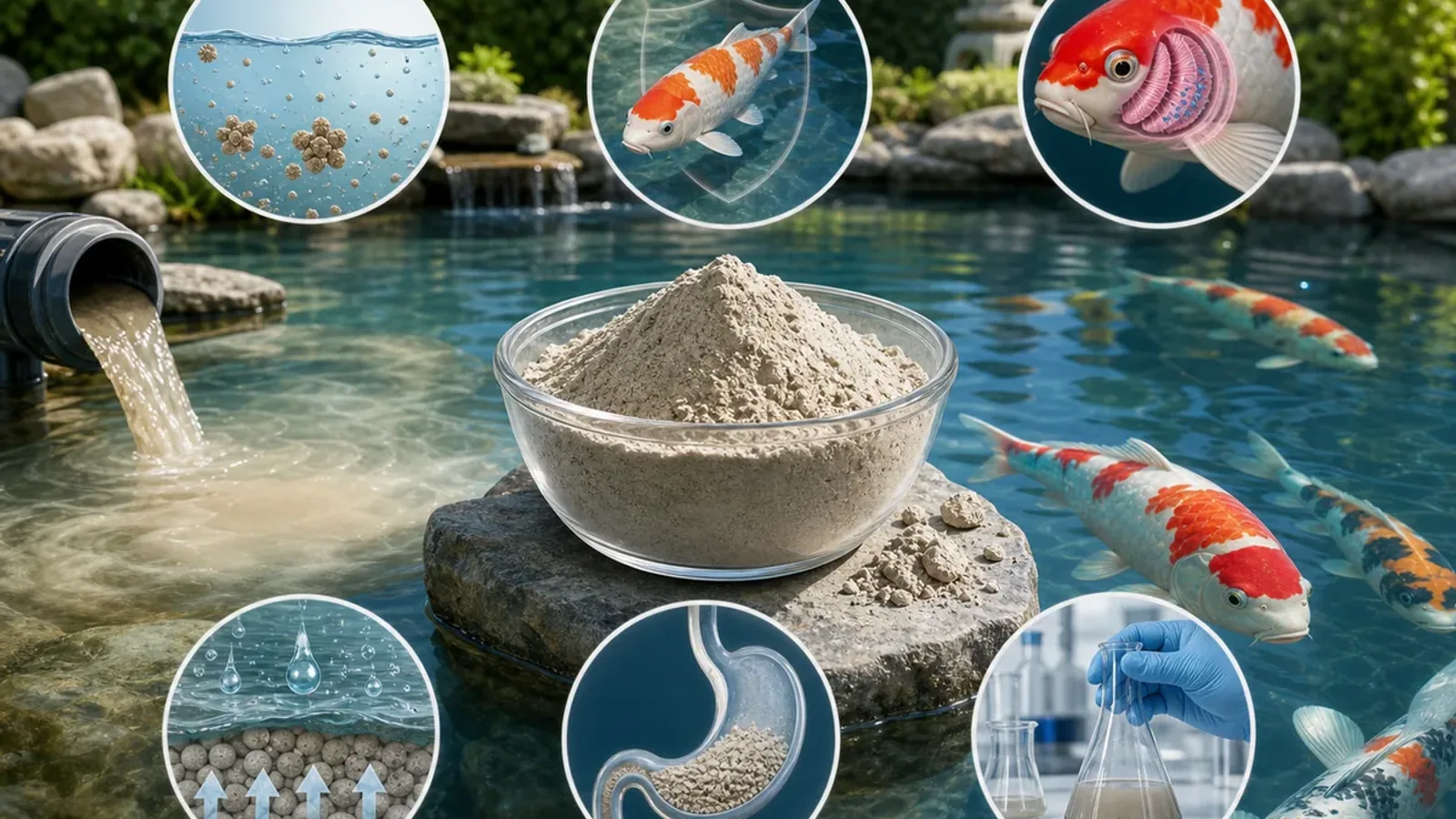 Quels sont les bienfaits de la bentonite en bassin de carpes koïs ?