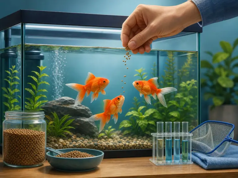 Comment nourrir mes poissons rouges en aquarium ?