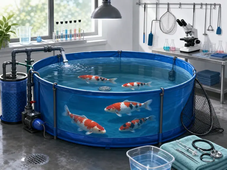 Comment monter une cuve de quarantaine / hospitalisation pour carpes koïs ?