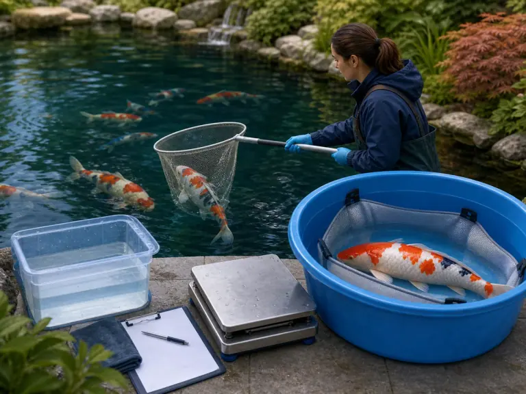 Comment estimer la biomasse d'un bassin de carpes koïs ?
