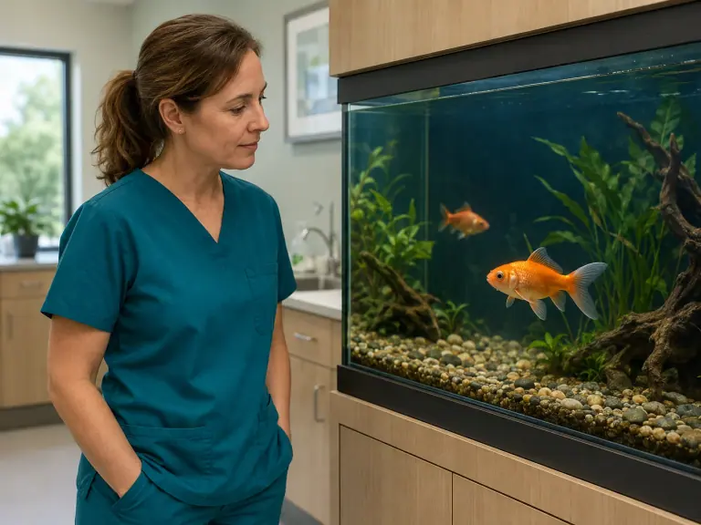What should you do if a fish develops exophthalmia?