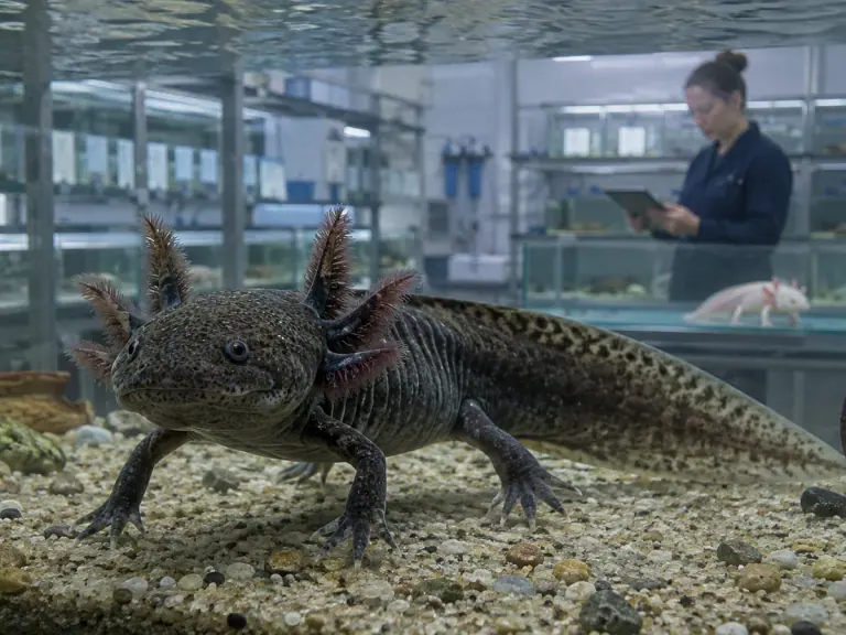 L’axolotl comme modèle : la génétique commence dans l’animalerie
