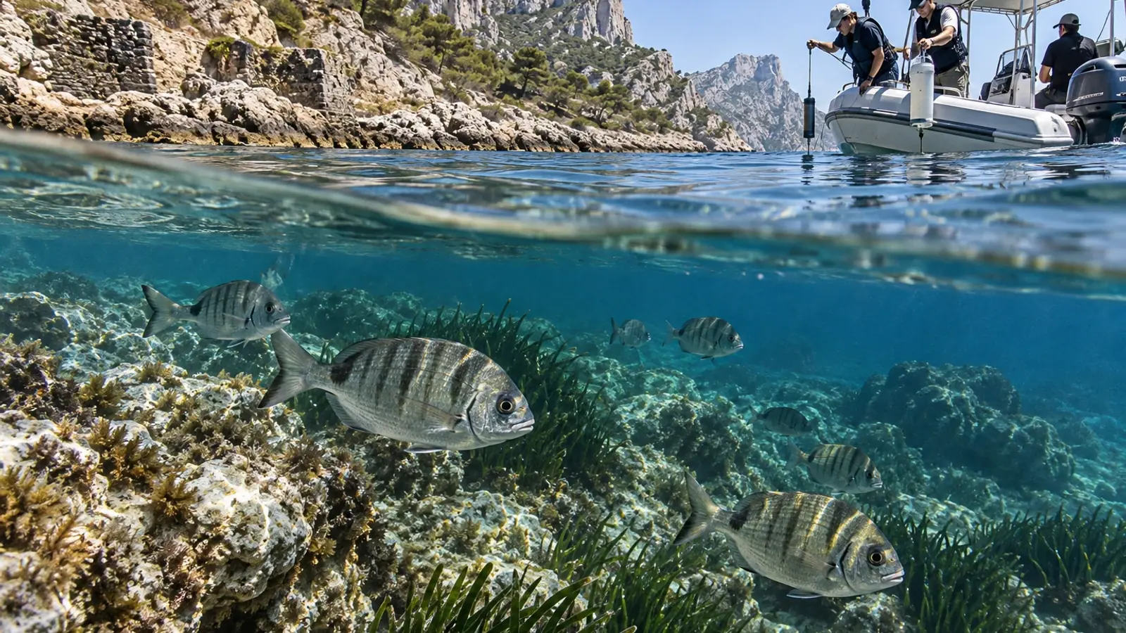 Calanques : mesurer le risque des métaux pour les poissons