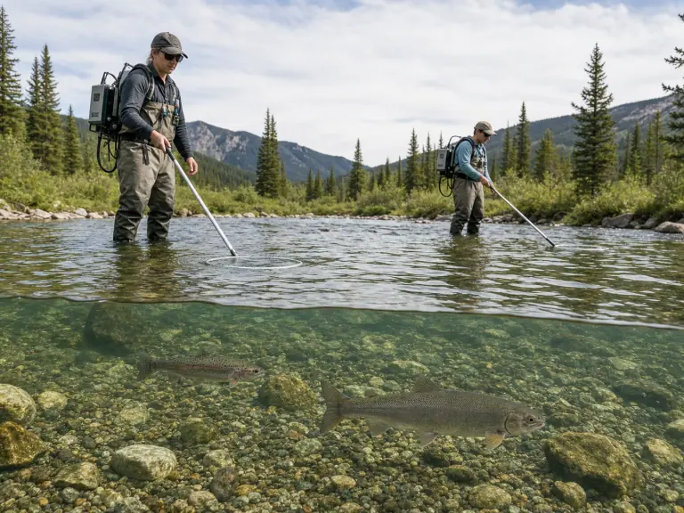 Electrofishing teams must account for overlapping electrical fields