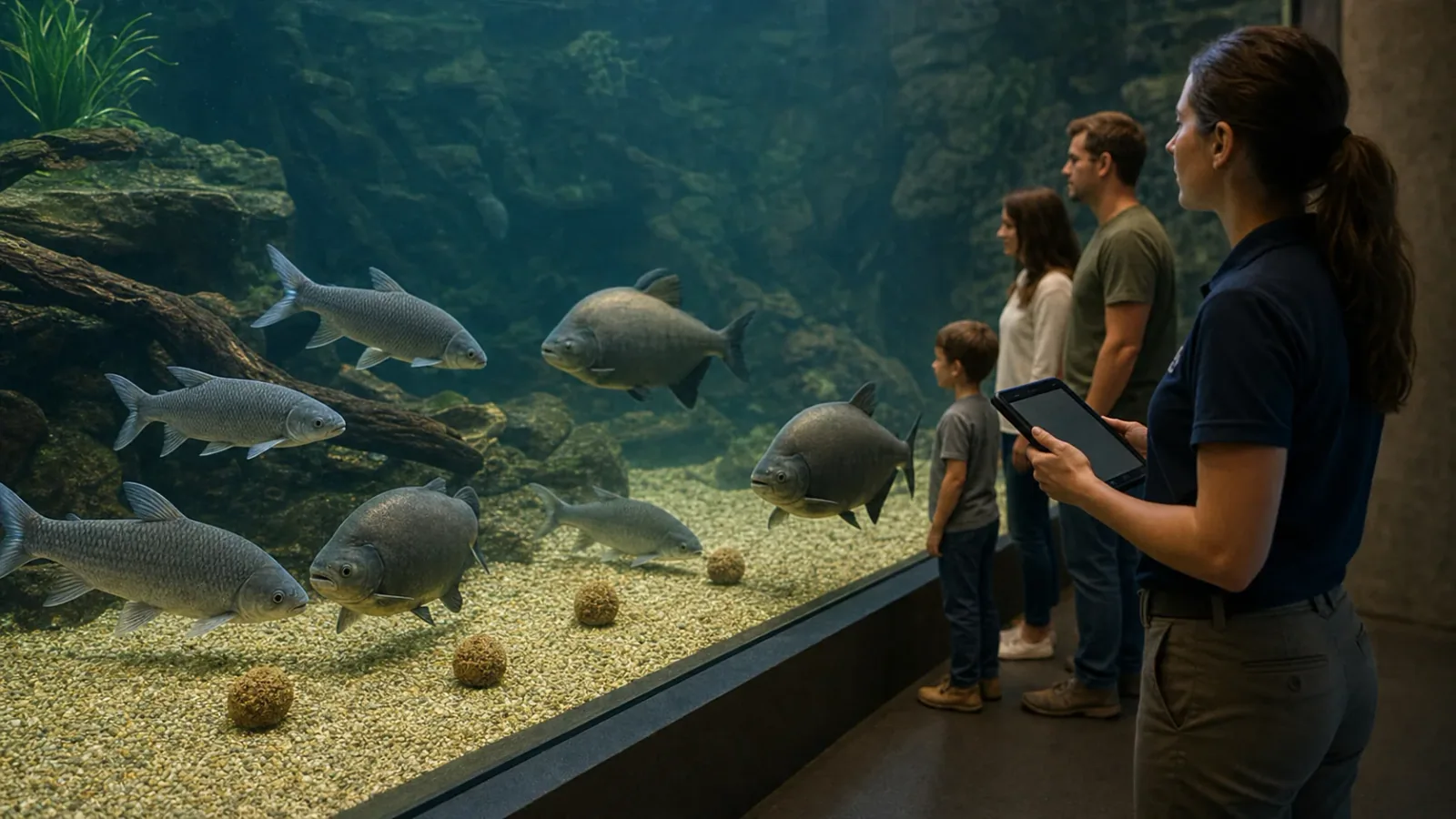 Aquariums publics : observer l’effet des visiteurs sur les poissons