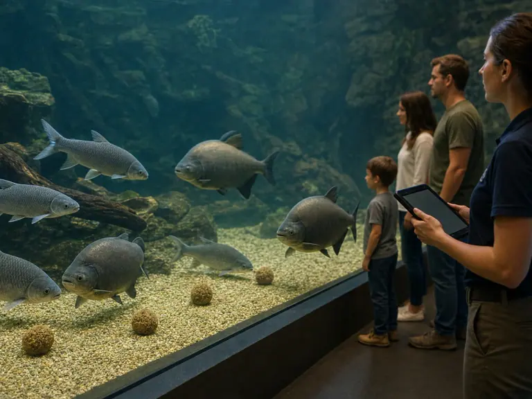 Public aquariums: measuring how visitors affect fish
